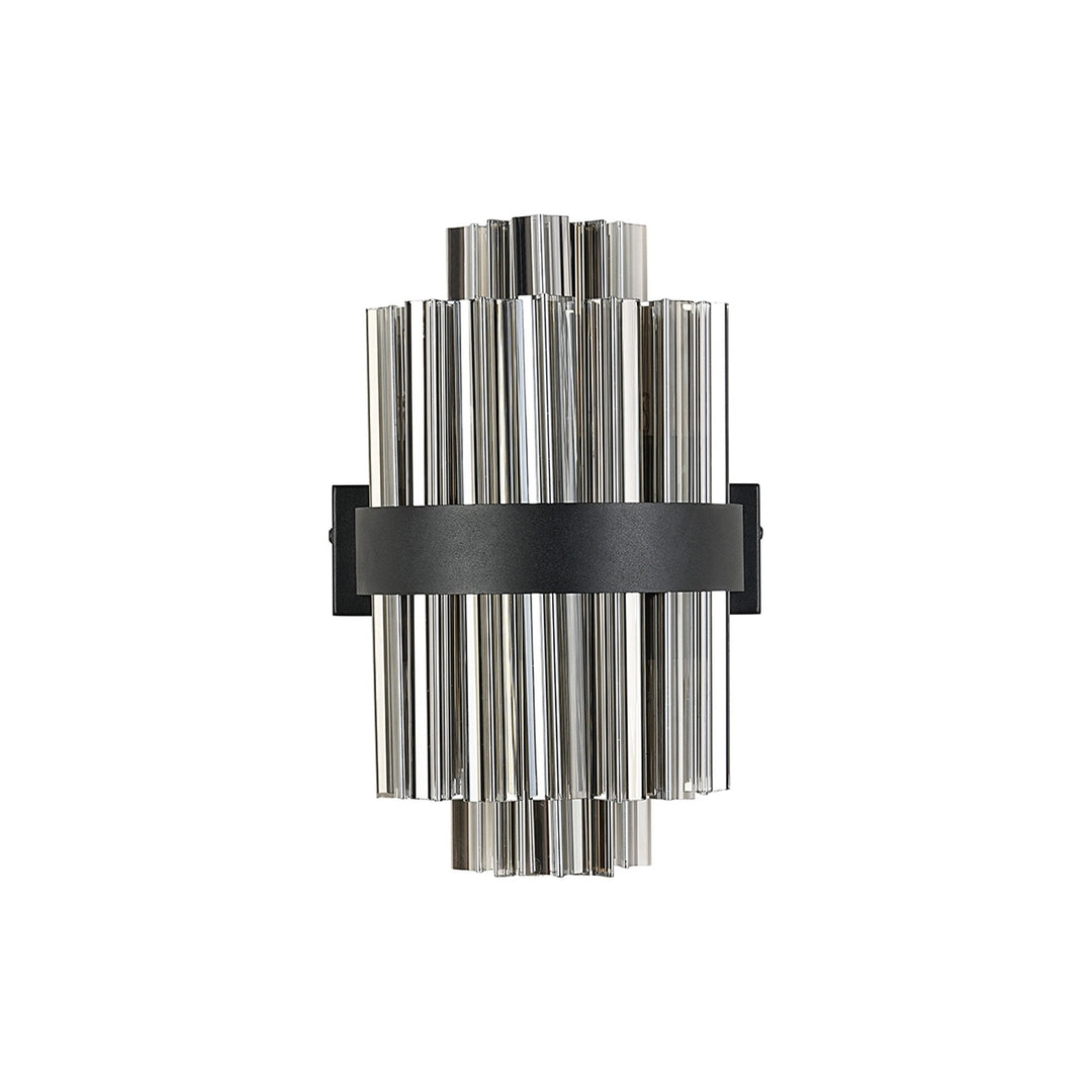 Nelson Lighting NL9510BL/SM9 Kaffer 4 Light Wall Light Satin Black Smoke