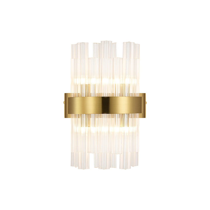 Nelson Lighting NL9510BR/CL9 Kaffer 4 Light Wall Light Brass Clear