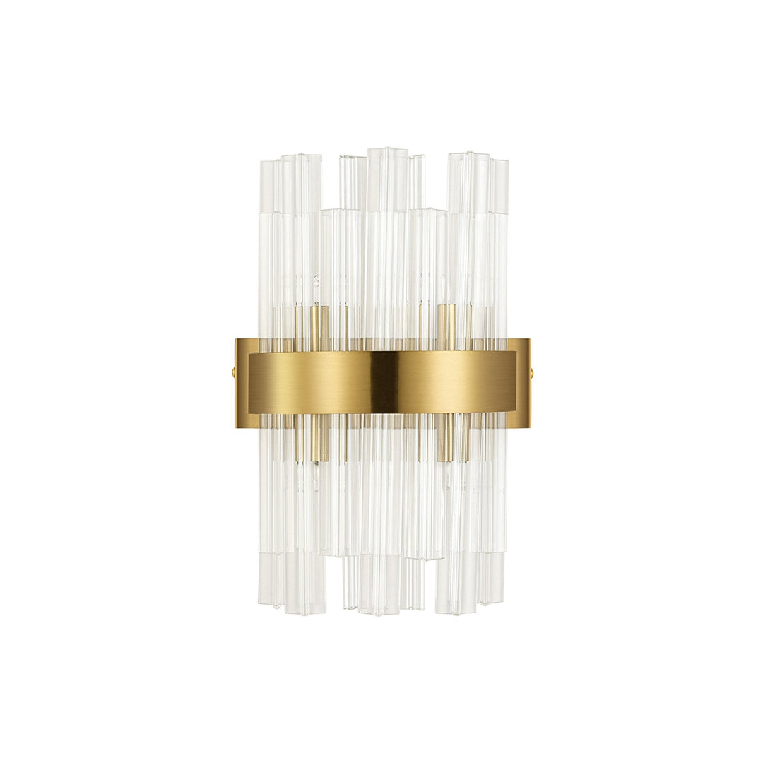 Nelson Lighting NL9510BR/CL9 Kaffer 4 Light Wall Light Brass Clear