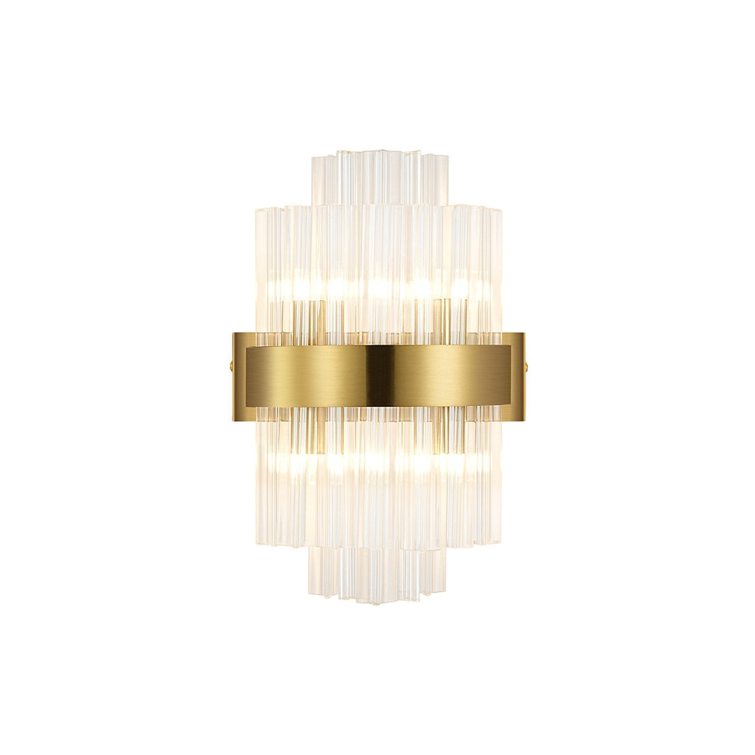 Nelson Lighting NL9510BR/CL9 Kaffer 4 Light Wall Light Brass Clear