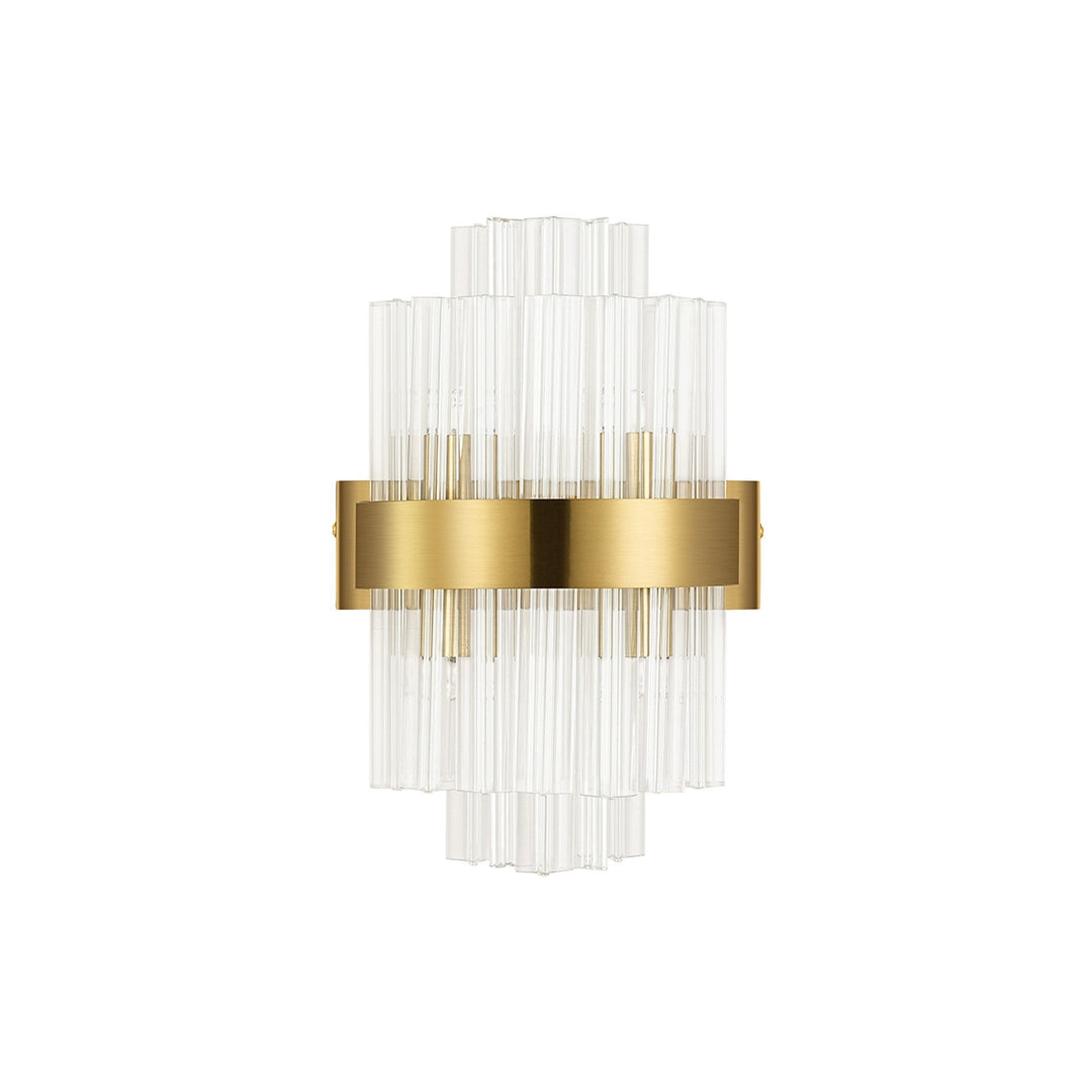 Nelson Lighting NL9510BR/CL9 Kaffer 4 Light Wall Light Brass Clear