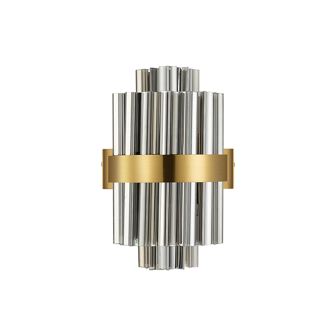 Nelson Lighting NL9510BR/SM9 Kaffer 4 Light Wall Light Brass Smoke