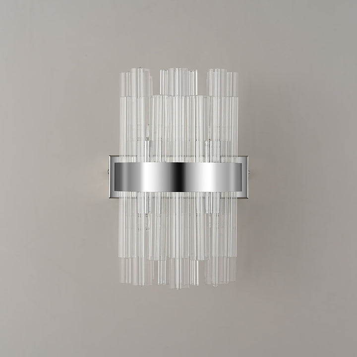 Nelson Lighting NL9510PN/CL9 Kaffer 4 Light Wall Light Polished Nickel Clear