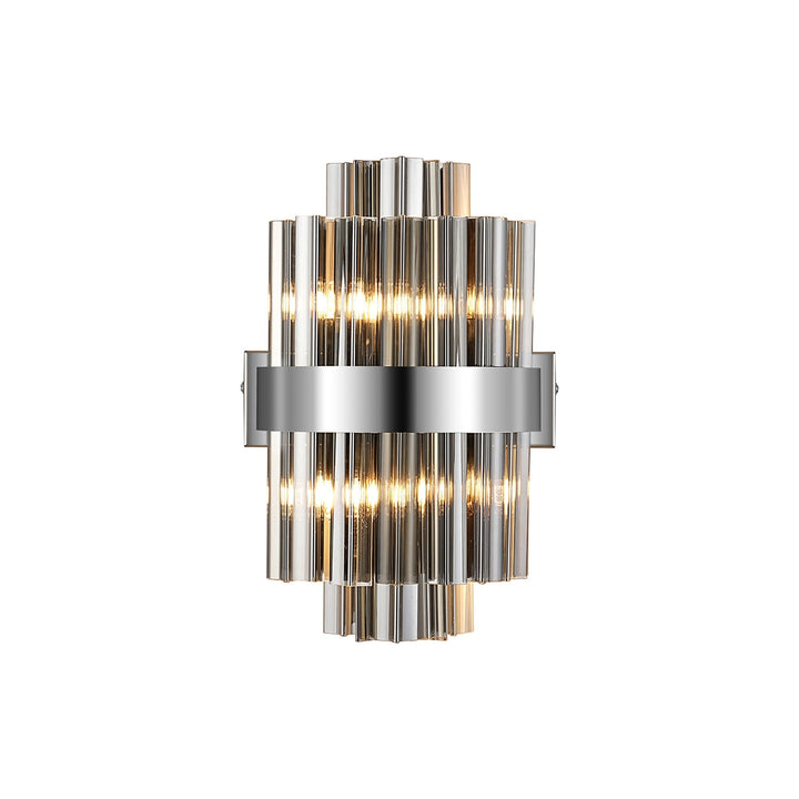 Nelson Lighting NL9510PN/SM9 Kaffer 4 Light Wall Light Polished Nickel Smoke