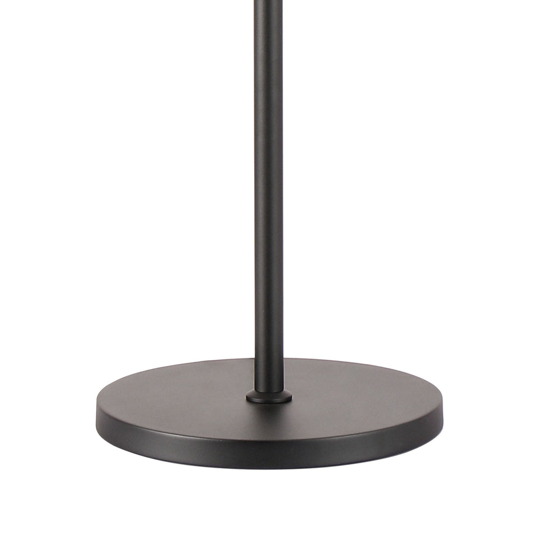 Nelson Lighting NL9514BL/AM9 Kaffer 8 Light Floor Lamp Satin Black Amber