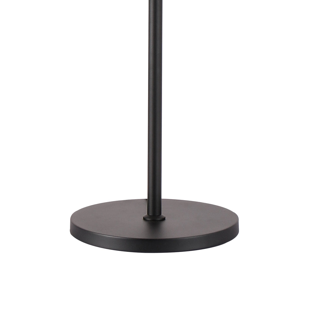 Nelson Lighting NL9514BL/CL9 Kaffer 8 Light Floor Lamp Satin Black Clear