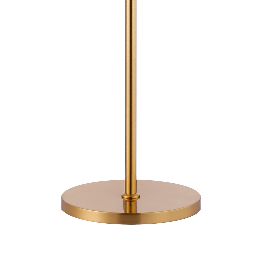 Nelson Lighting NL9514BR/AM9 Kaffer 8 Light Floor Lamp Brass Amber