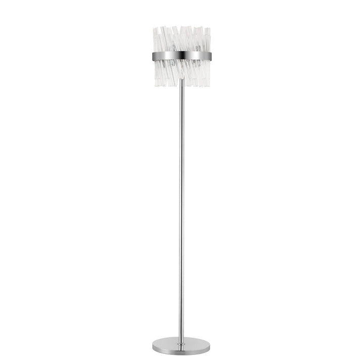 Nelson Lighting NL9514PN/CL9 Kaffer 8 Light Floor Lamp Polished Nickel Clear