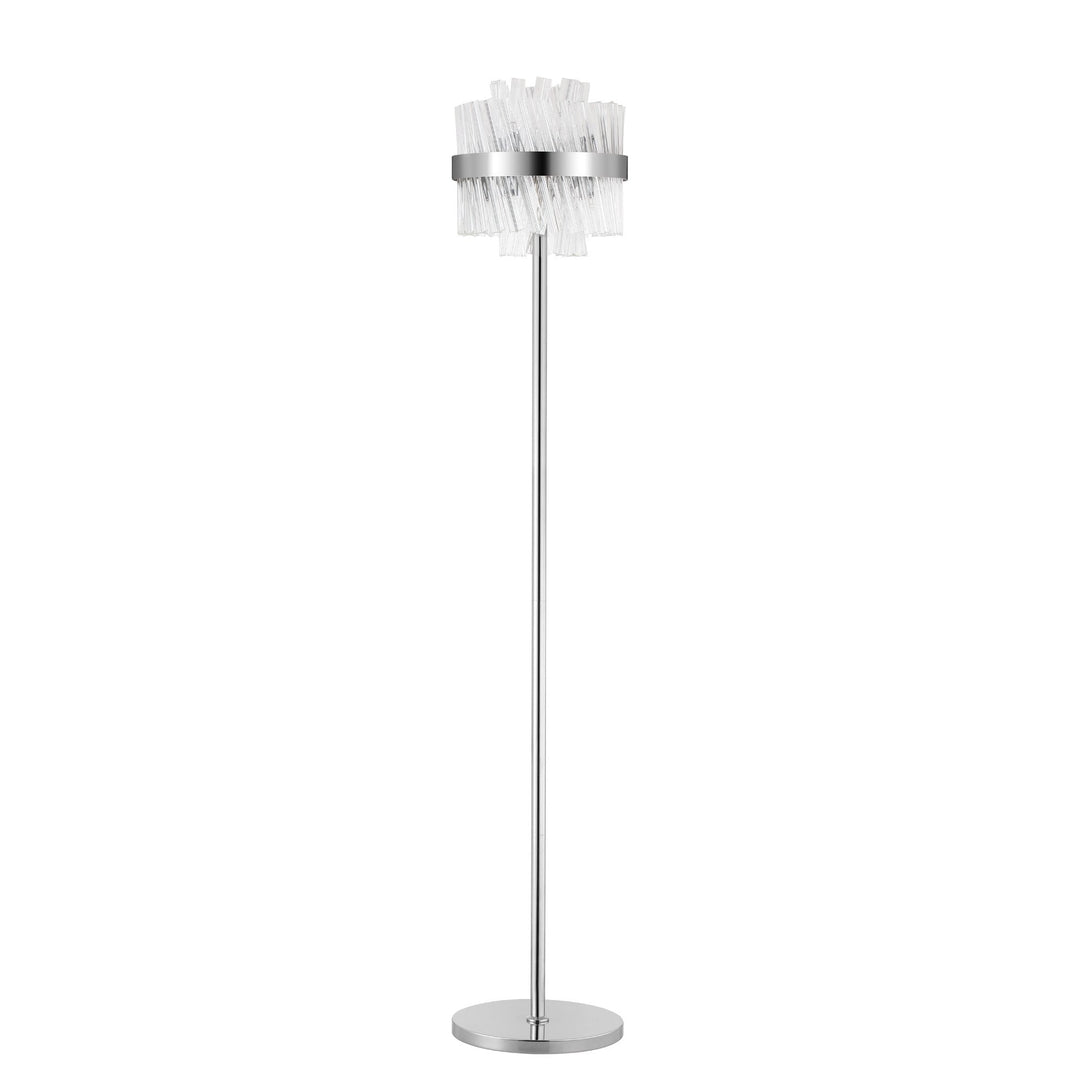 Nelson Lighting NL9514PN/CL9 Kaffer 8 Light Floor Lamp Polished Nickel Clear