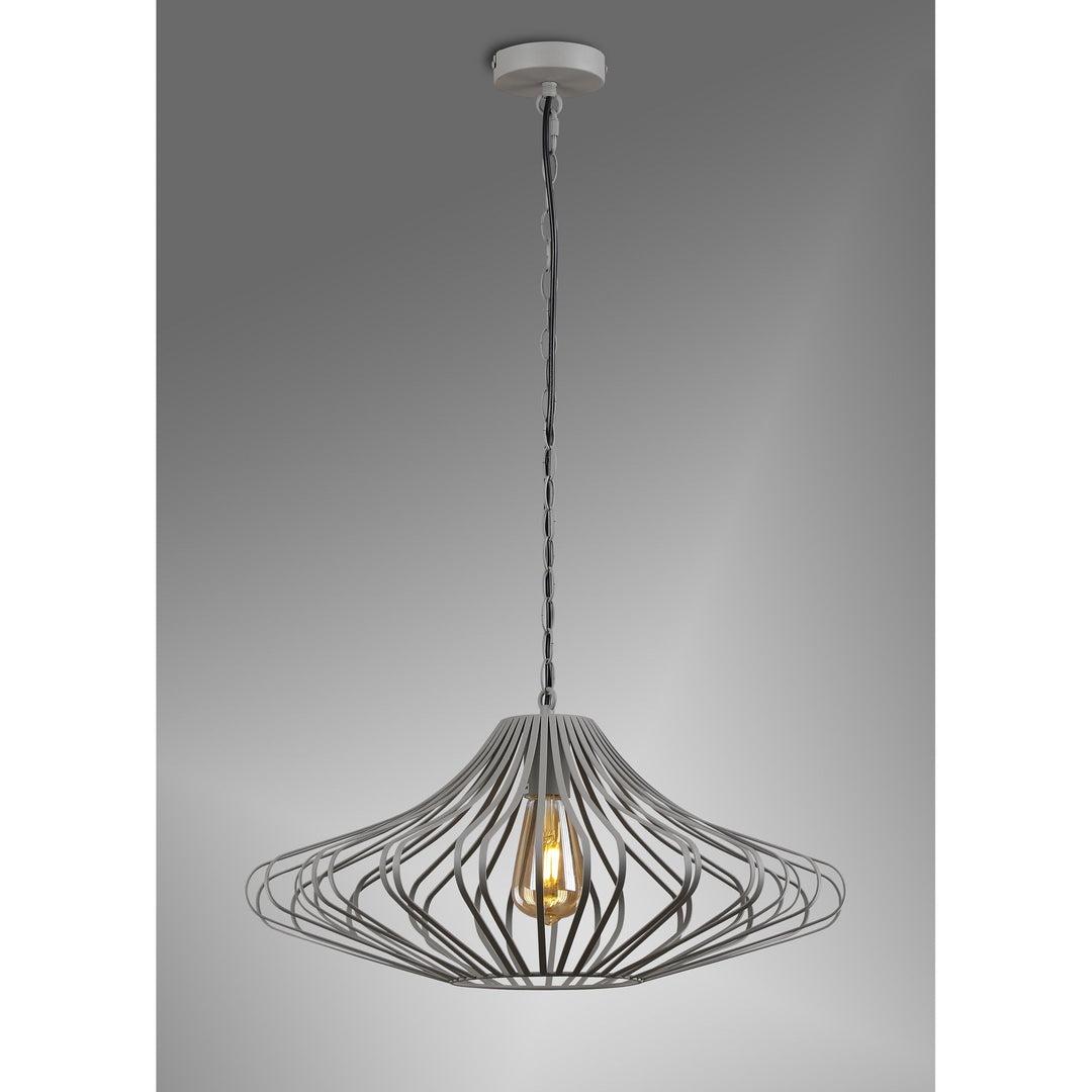 Nelson Lighting NL74339 Kat 1 Light Pendant Sand Grey