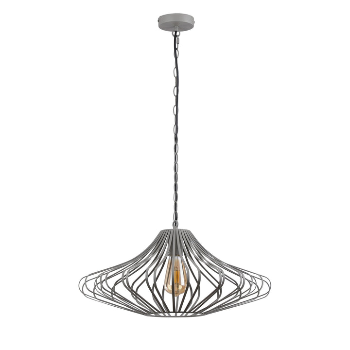 Nelson Lighting NL74339 Kat 1 Light Pendant Sand Grey