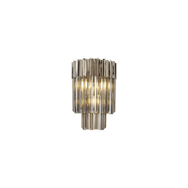 Nelson Lighting NL84499 Vienna 3 Light Wall Light Polished Nickel Smoked