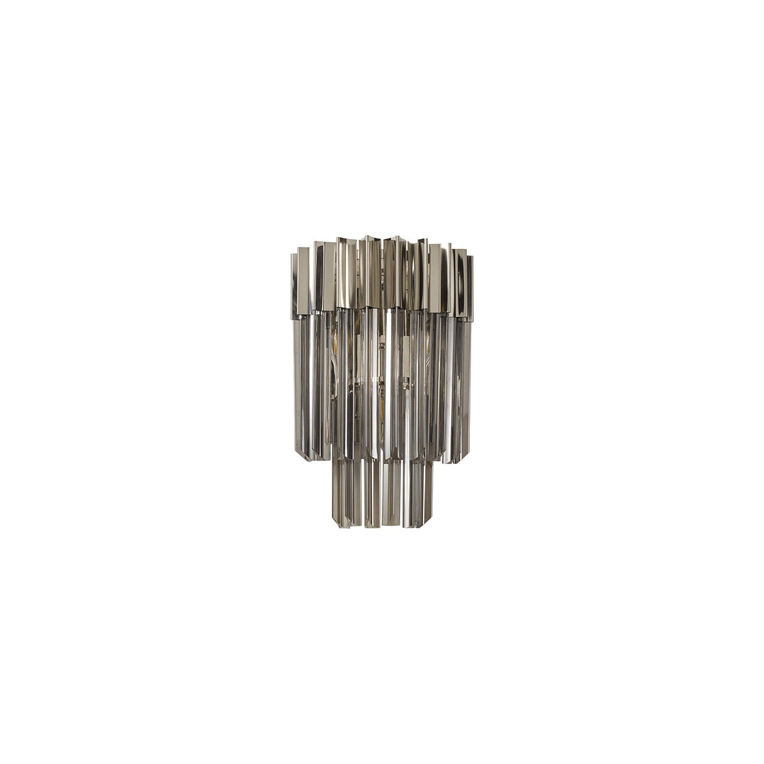 Nelson Lighting NL84499 Vienna 3 Light Wall Light Polished Nickel Smoked