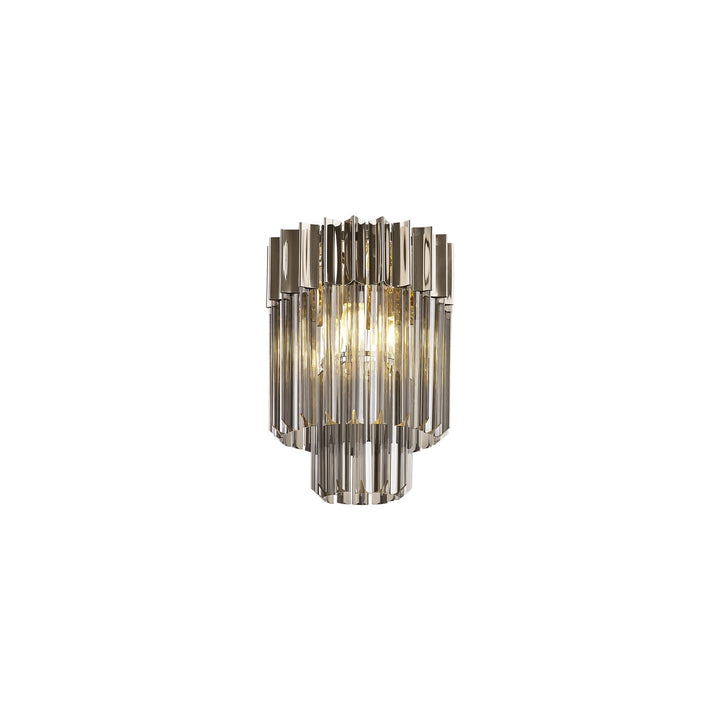 Nelson Lighting NL84509 Vienna 3 Light Ceiling Light Polished Nickel Smoked