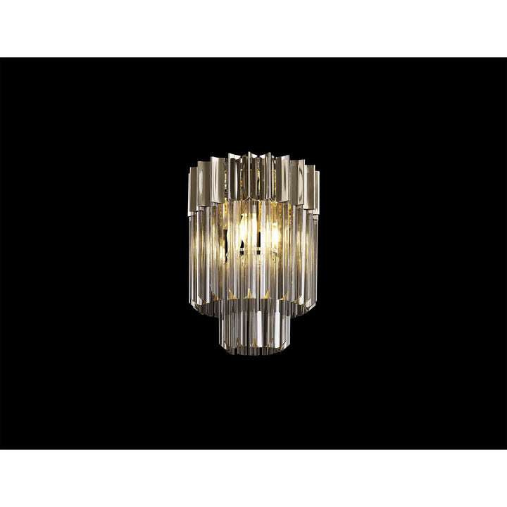 Nelson Lighting NL84509 Vienna 3 Light Ceiling Light Polished Nickel Smoked