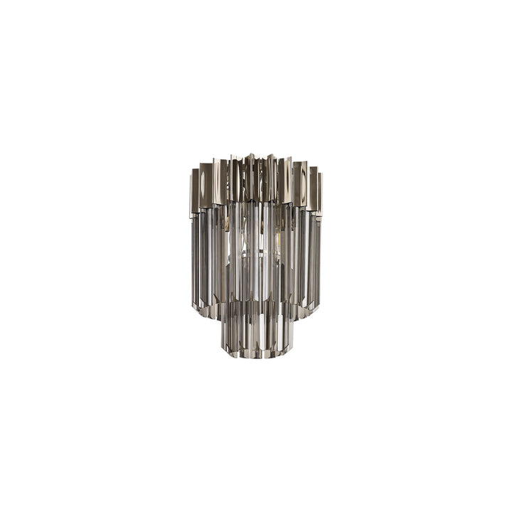 Nelson Lighting NL84509 Vienna 3 Light Ceiling Light Polished Nickel Smoked