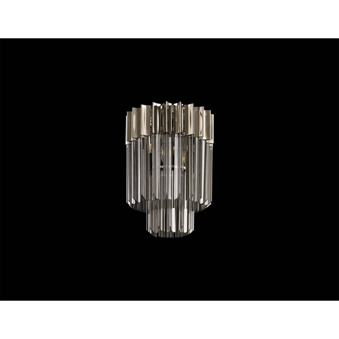 Nelson Lighting NL84509 Vienna 3 Light Ceiling Light Polished Nickel Smoked