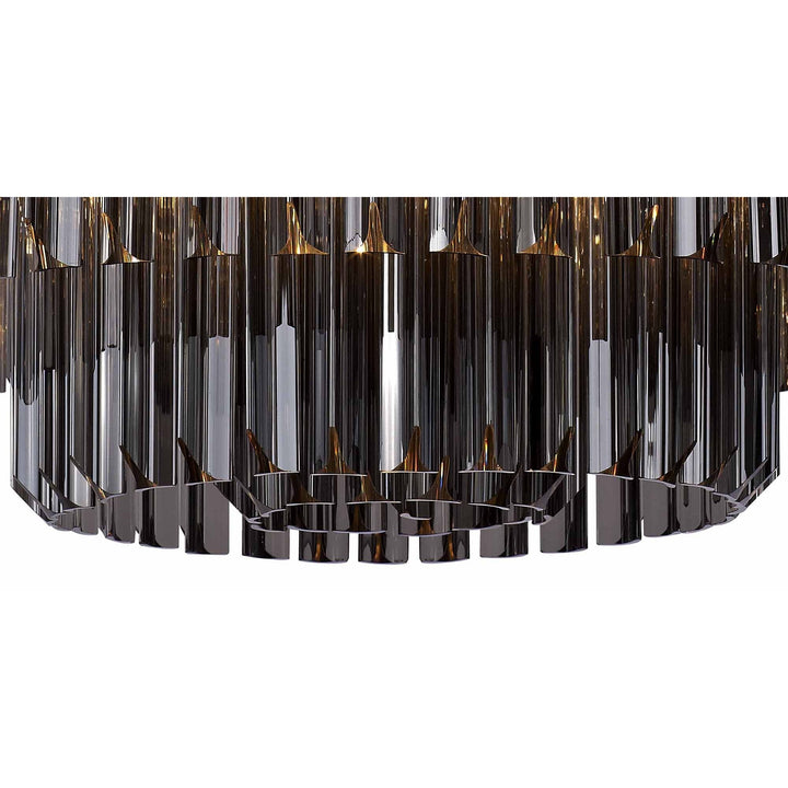 Nelson Lighting NL84519 Vienna 7 Light Ceiling Light Polished Nickel Smoked