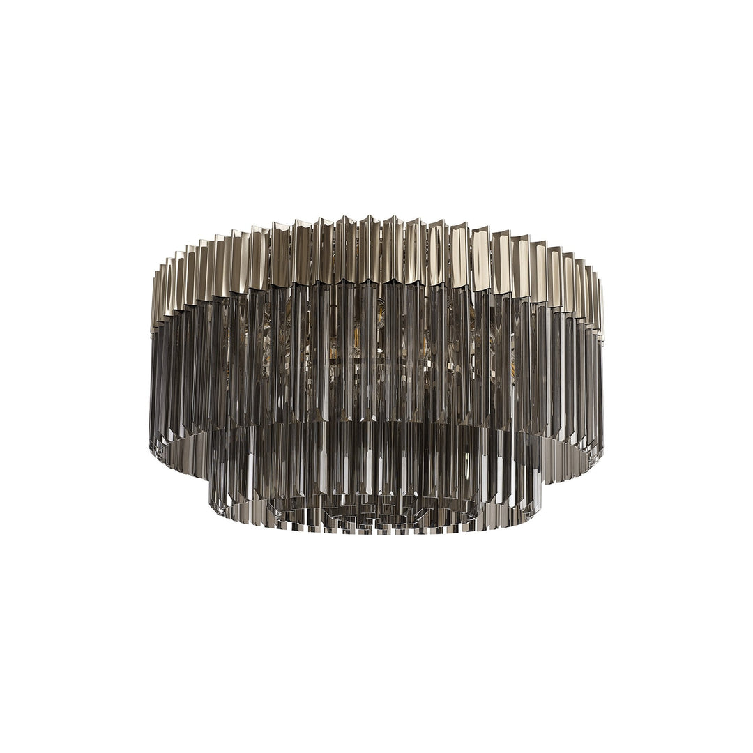 Nelson Lighting NL84529 Vienna 12 Light Ceiling Light Polished Nickel Smoked