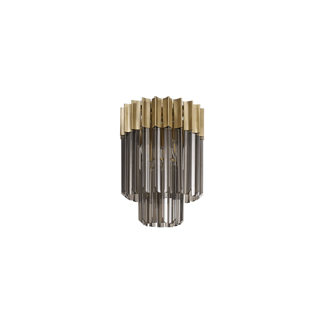 Nelson Lighting NL89329 Vienna 3 Light Ceiling Light Brass Smoked