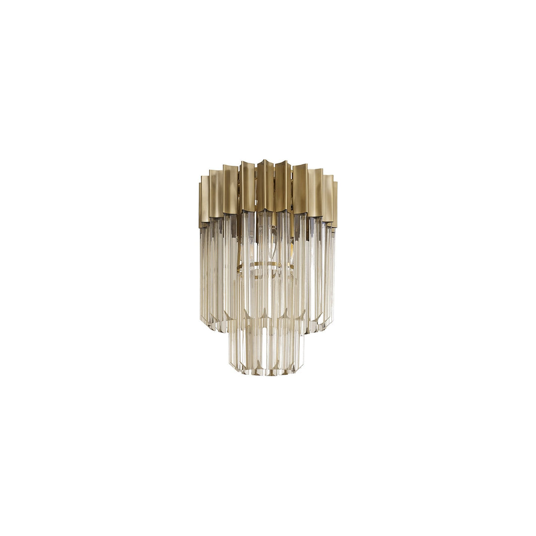 Nelson Lighting NL89339 Vienna 3 Light Ceiling Light Brass Cognac