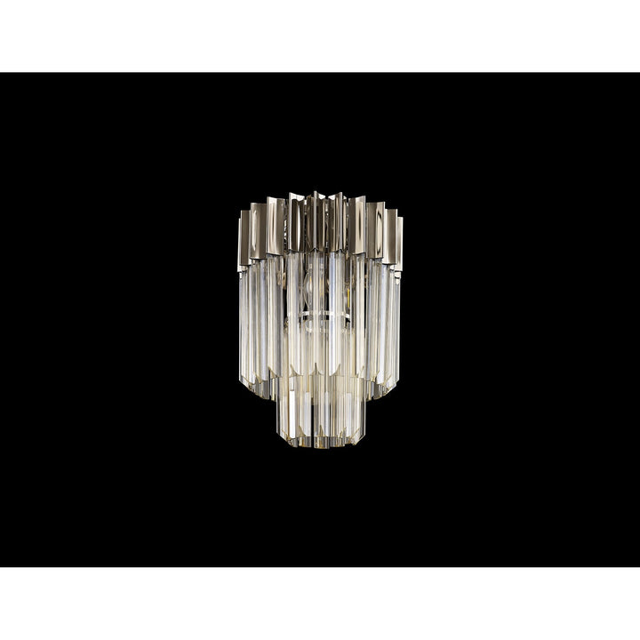 Nelson Lighting NL89349 Vienna 3 Light Ceiling Light Polished Nickel Cognac