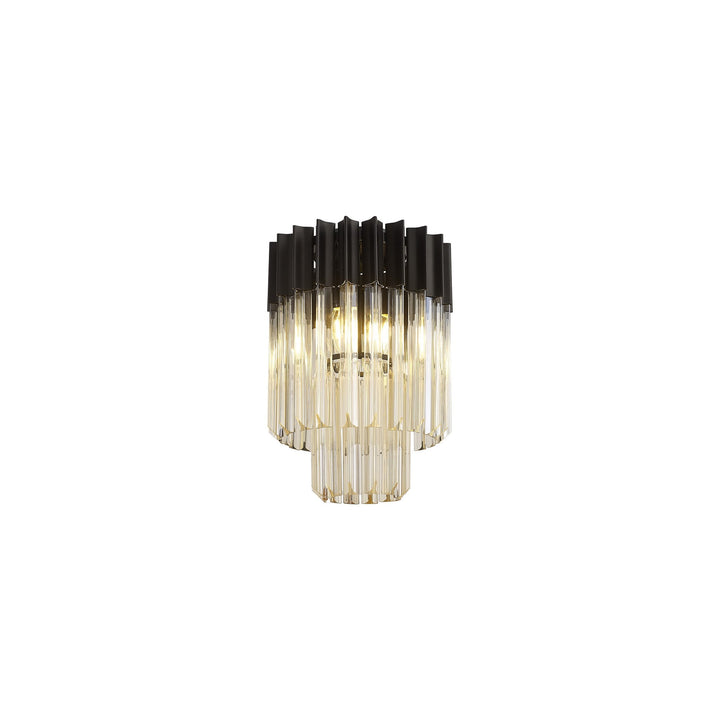 Nelson Lighting NL89379 Vienna 3 Light Ceiling Light Matt Black Cognac