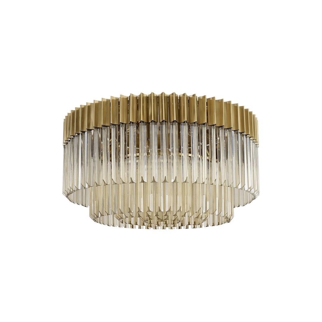 Nelson Lighting NL89459 Vienna 12 Light Ceiling Light Brass Cognac