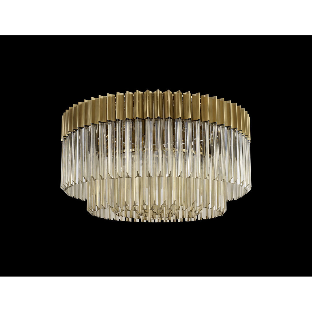 Nelson Lighting NL89459 Vienna 12 Light Ceiling Light Brass Cognac