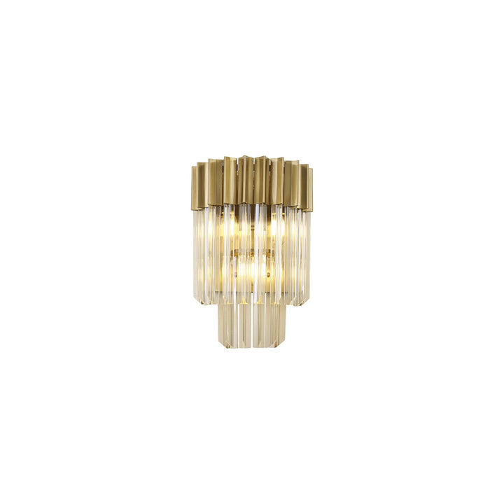 Nelson Lighting NL89999 Vienna 3 Light Wall Light Brass Cognac