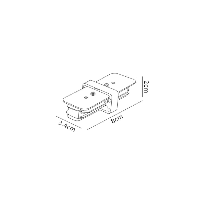 Nelson Lighting NL85979 Lakic Black Track Inline Connector