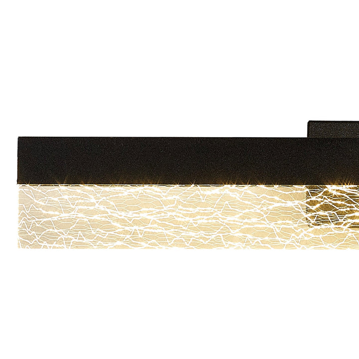 Nelson Lighting NL9969BL9 Lanaro 1 LED Bathroom Wall Light Sand Black