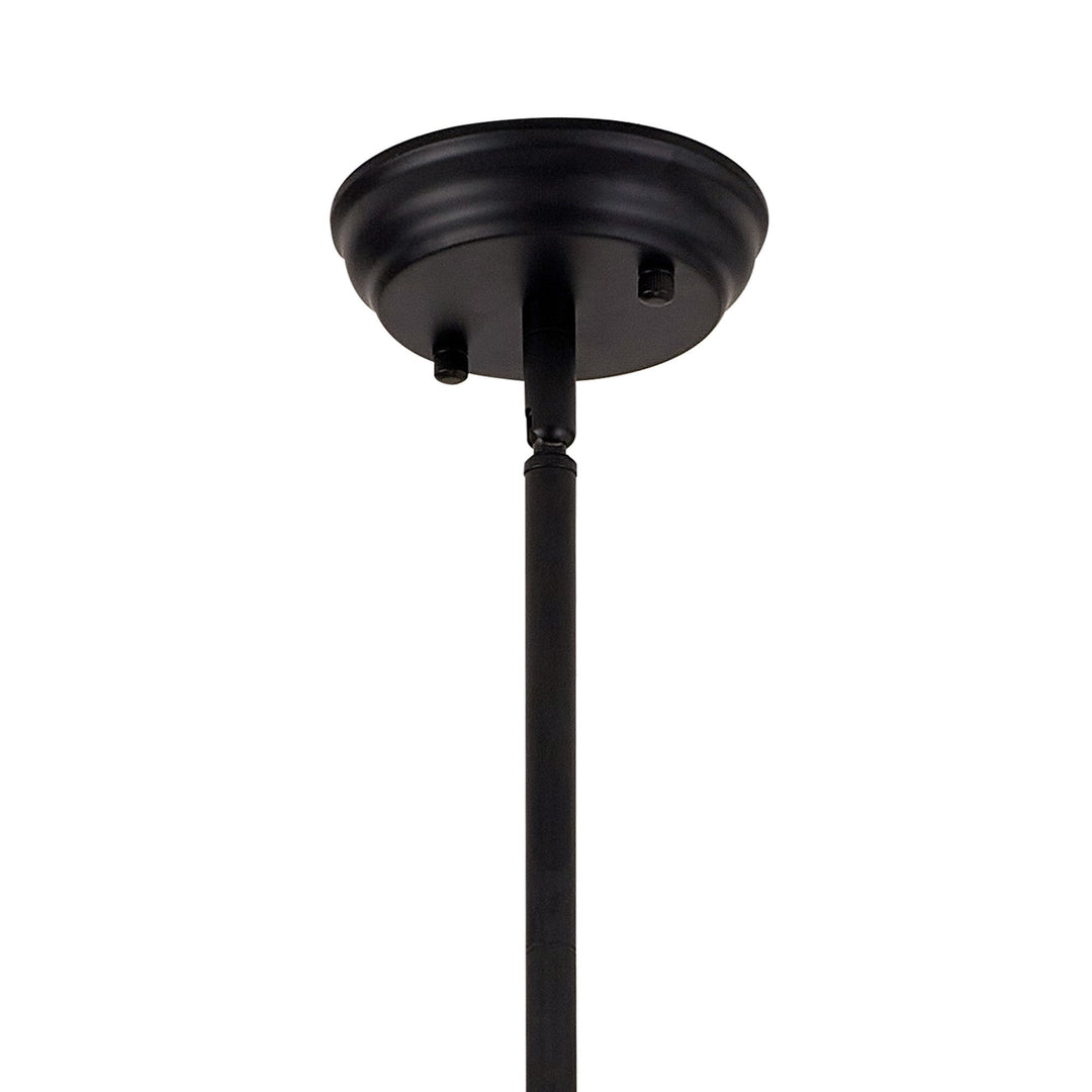 Nelson Lighting NL7262/BL9 Louis 1 Light Pendant Matt Black Clear