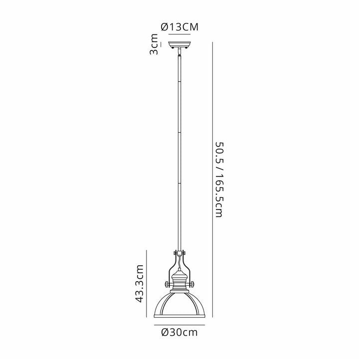 Nelson Lighting NL7262/SG9 Louis 1 Light Pendant Satin Gold Clear