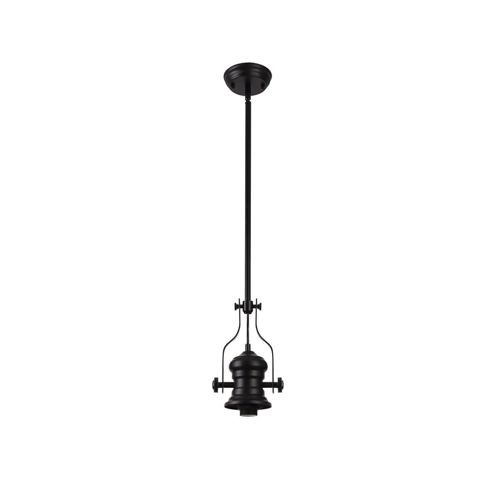 Nelson Lighting NL83819 Louis 1 Light Pendant Matt Black