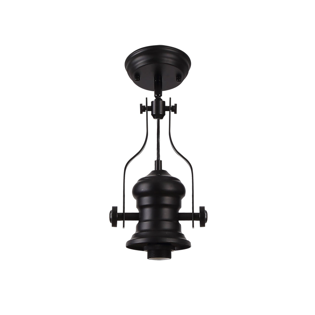 Nelson Lighting NL83819 Louis 1 Light Pendant Matt Black