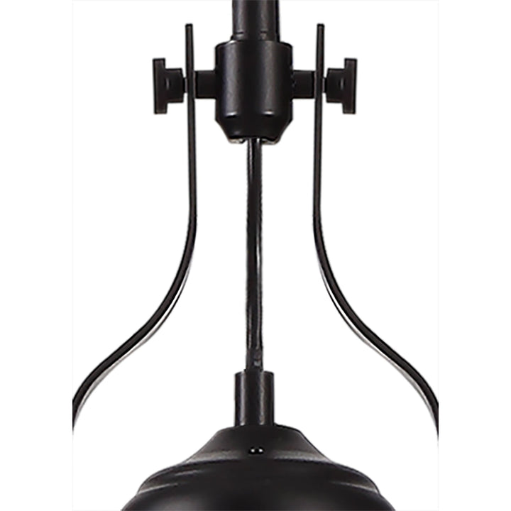 Nelson Lighting NL83819 Louis 1 Light Pendant Matt Black