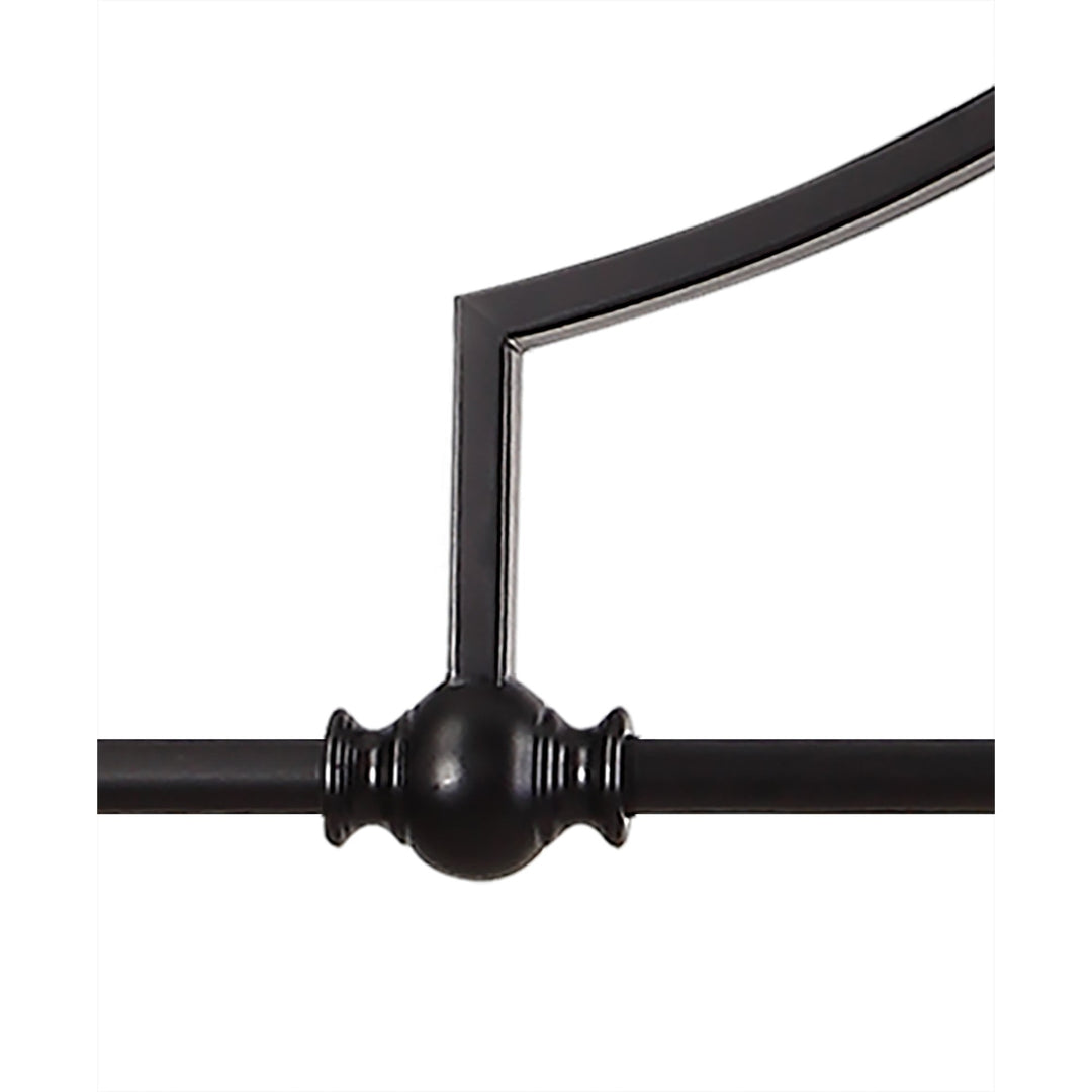 Nelson Lighting NL83829 Louis 3 Light Linear Pendant Matt Black