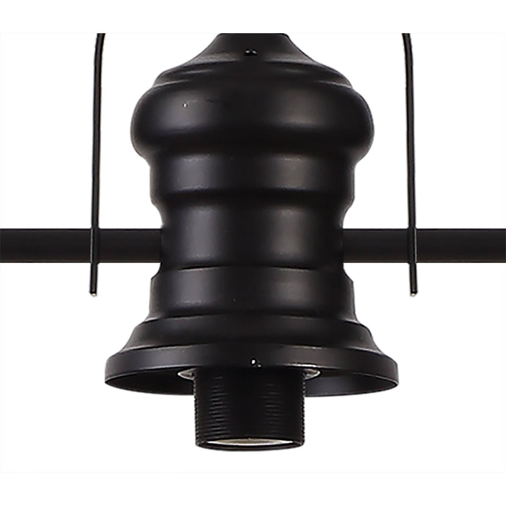 Nelson Lighting NL83829 Louis 3 Light Linear Pendant Matt Black