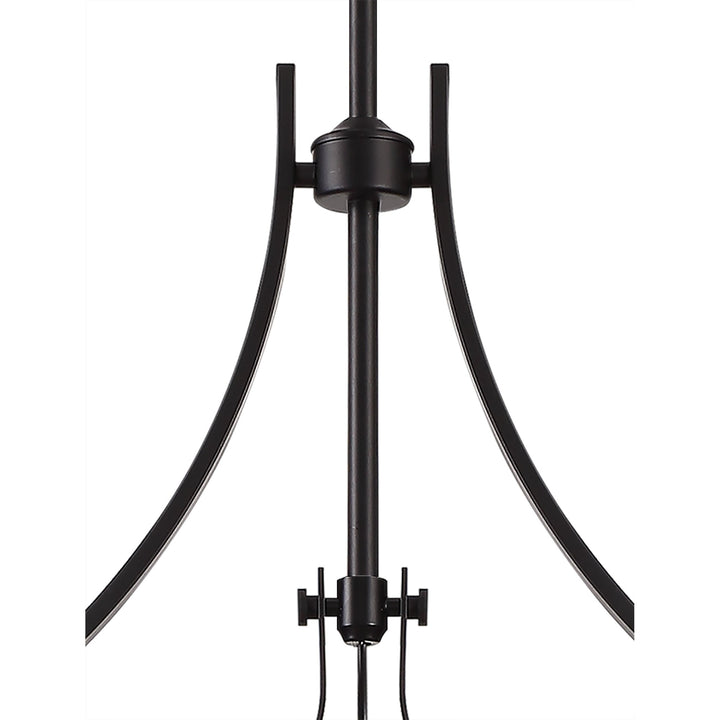 Nelson Lighting NL83829 Louis 3 Light Linear Pendant Matt Black