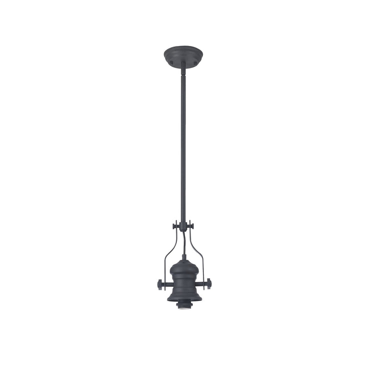 Nelson Lighting NL87369 Louis 1 Light Pendant Graphite