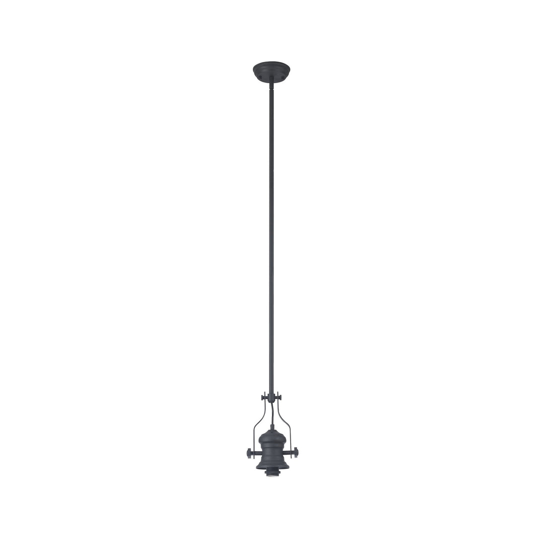 Nelson Lighting NL87369 Louis 1 Light Pendant Graphite