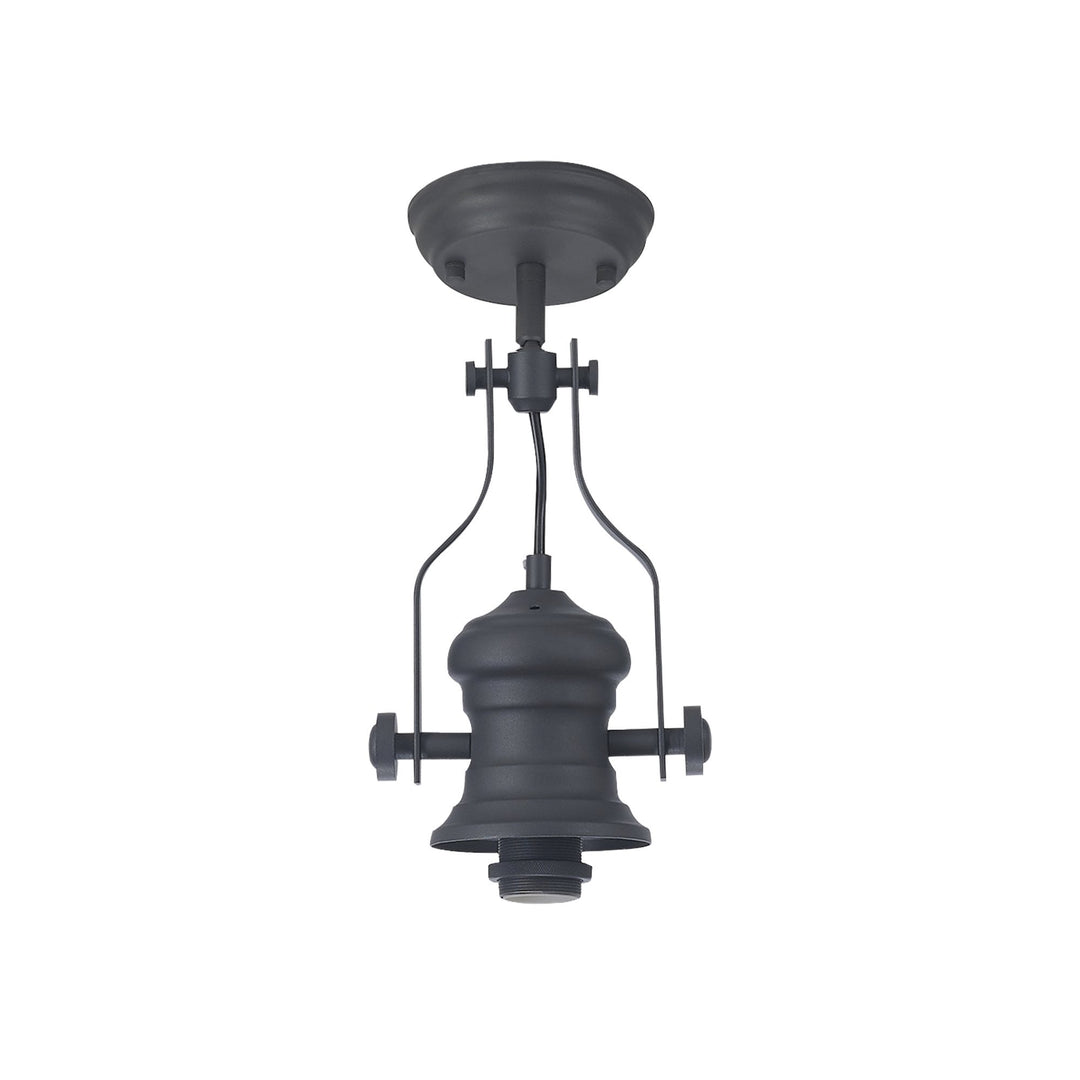 Nelson Lighting NL87369 Louis 1 Light Pendant Graphite