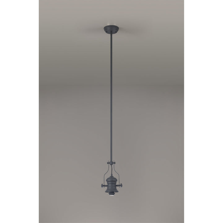 Nelson Lighting NL87369 Louis 1 Light Pendant Graphite