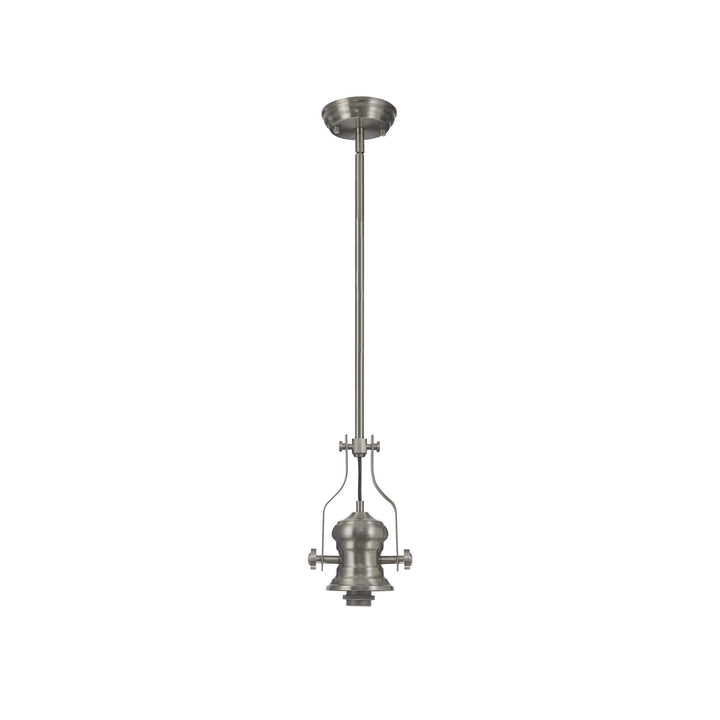 Nelson Lighting NL87379 Louis 1 Light Pendant Satin Nickel