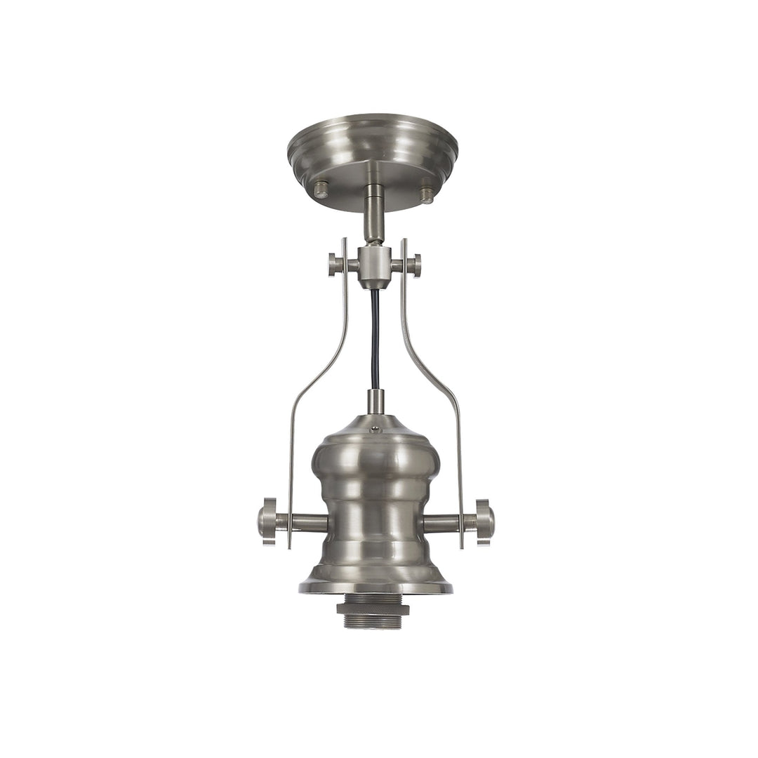 Nelson Lighting NL87379 Louis 1 Light Pendant Satin Nickel