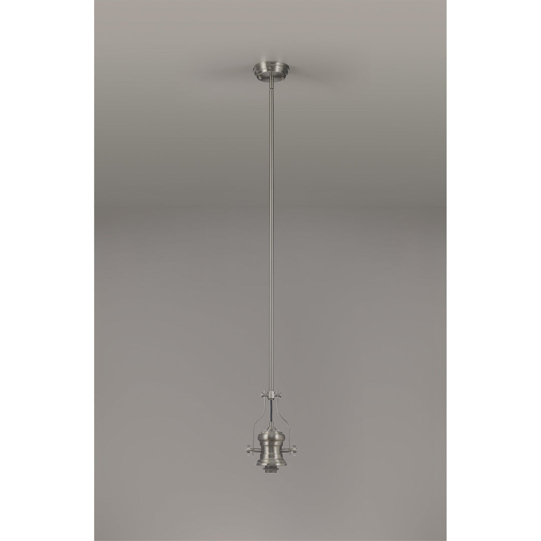 Nelson Lighting NL87379 Louis 1 Light Pendant Satin Nickel