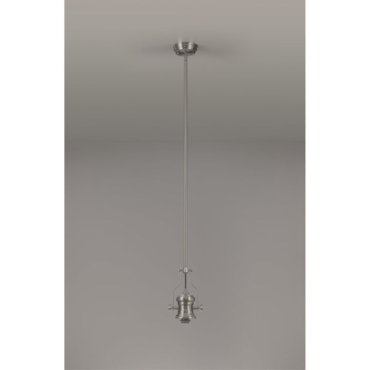 Nelson Lighting NL87379 Louis 1 Light Pendant Satin Nickel