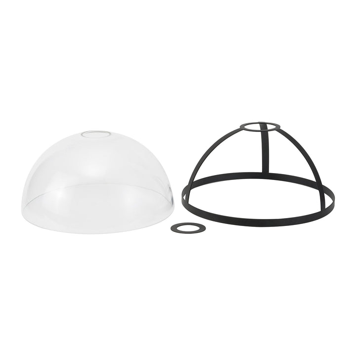 Nelson Lighting NL92609 Louis Shade Graphite Clear