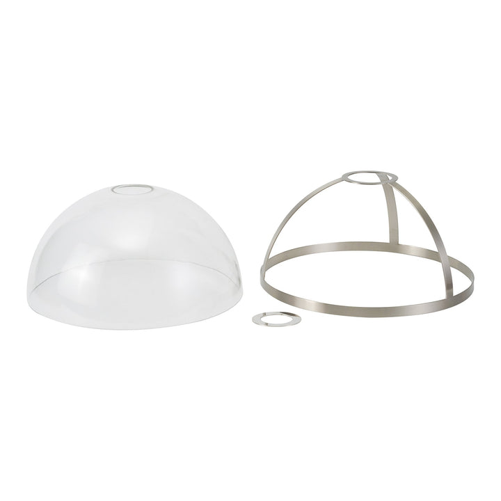 Nelson Lighting NL92619 Louis Shade Satin Nickel Clear